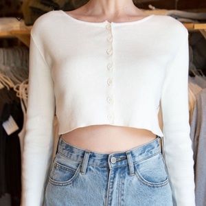 NWOT Brandy Melville Ivory Athelia Cardigan
